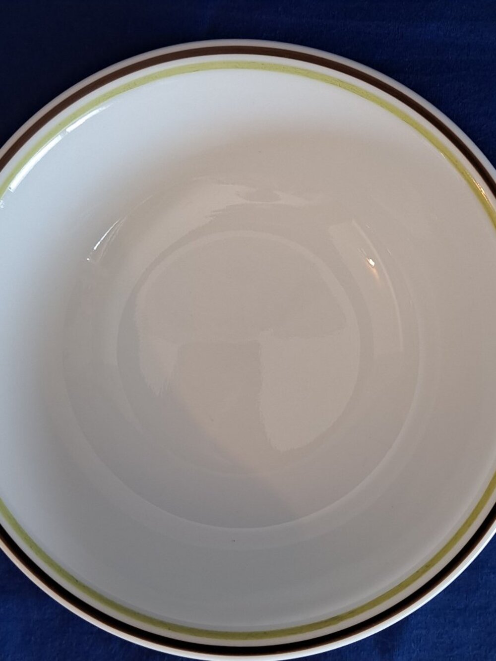 Set 4 Corelle SQUARED Pattern 6" CEREAL BOWLS Soup Brown Green Stripes